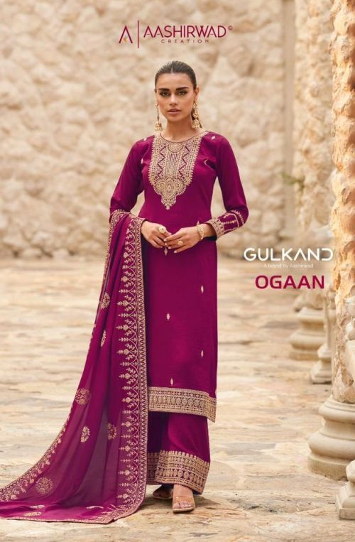 Aashirwad Gulkand Ogaan Premium Silk Designer Salwar Kameez Collection