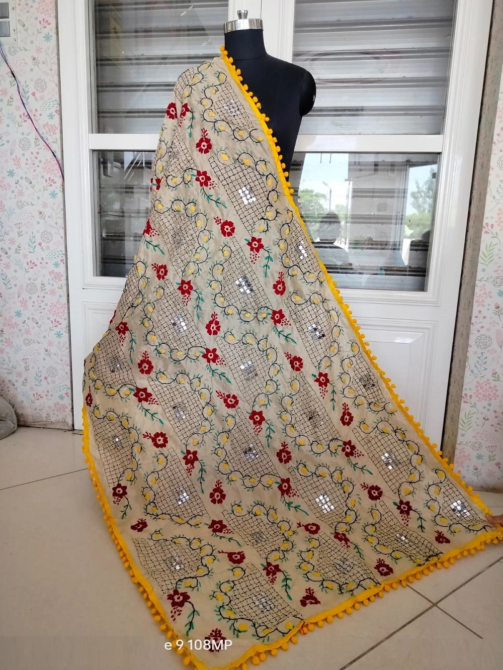 Multicolour Pom Pom Designer Dupatta Collection