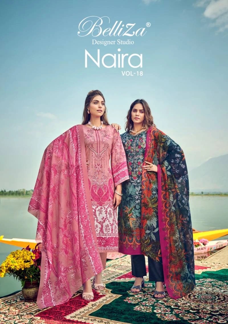 Belliza Naira Vol 18 Pure Cotton Dress Material Collection