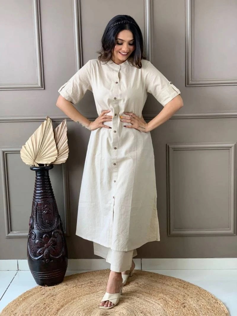 Bt 86 Beautiful Pure Cotton Kurti With Bottom Wholesale
