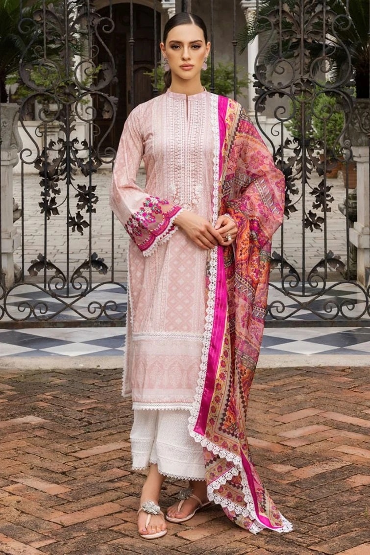 Taj 497 And 498 Queen Court Chiffon Dupatta Pakistani Salwar Suits