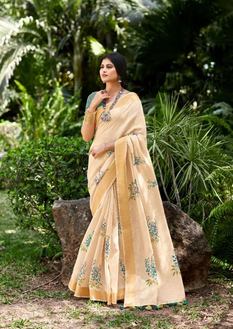 Sr Khichha Linen Festive Wear Saree Collection