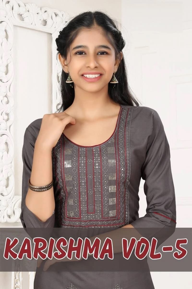 Karishma Vol 5 Rayon Kurti Kids Wear For Girls