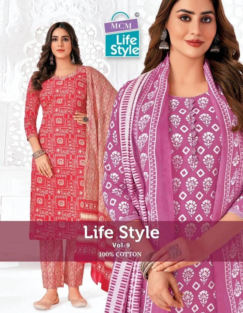 Mcm Life Style Vol 9 Printed Dress Material Collection
