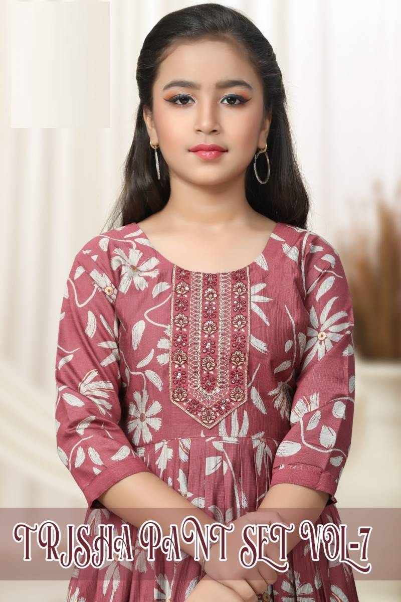 Trisha Pant Set Vol 7 Printed Kids Wear Kurti Collection