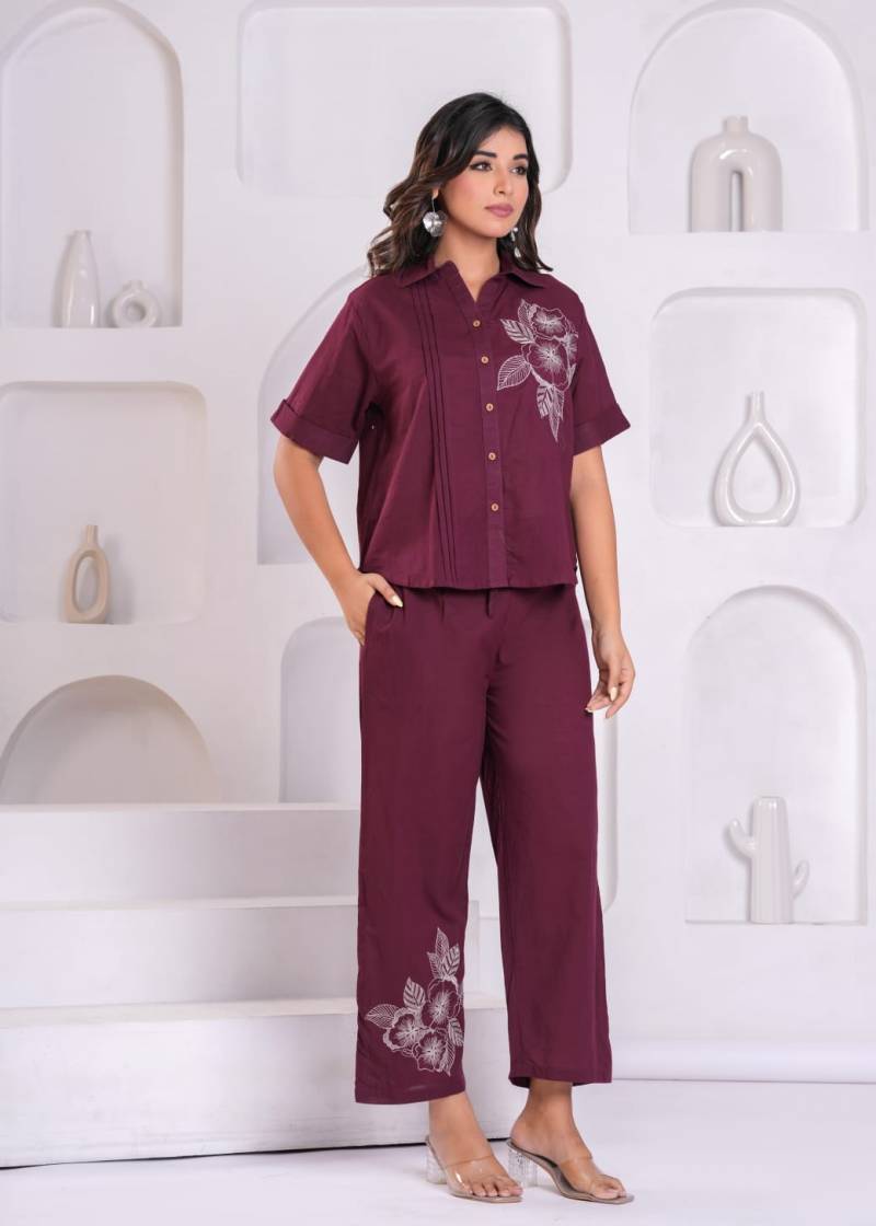 Naisha K 138 Cotton Slub Stylish Co Ord Set