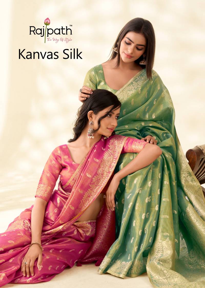 Rajpath Kanvas Silk Tissue Linen Wedding Wear Saree Collection