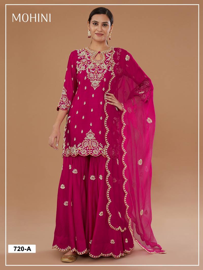 Mohini 720 A To D Embroidered Salwar Suits Collection
