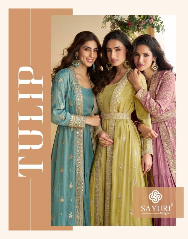 Sayuri Tulip Embroidered Designer Gown Collection