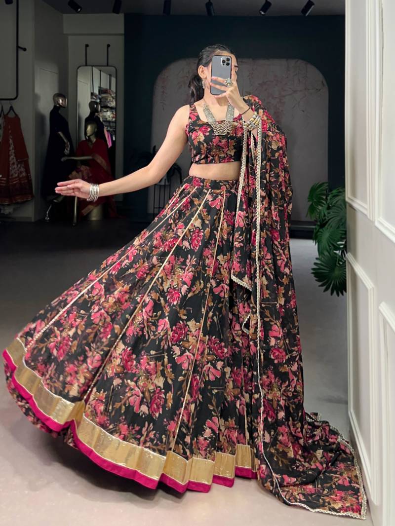 Taraa L 1672 Chiffon Latest New Designer Navratri Lehenga Collection