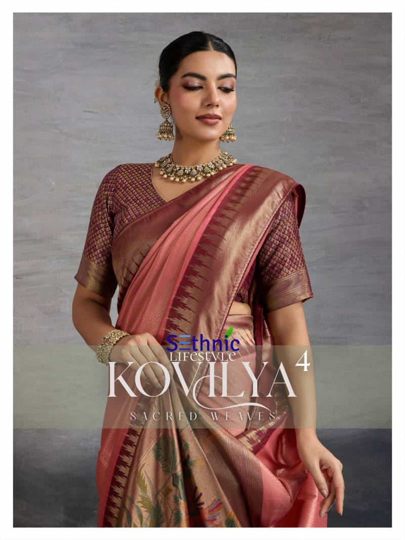 Sethnic Kovilya 95013-95016 Kanjivaram Silk Saree Collection
