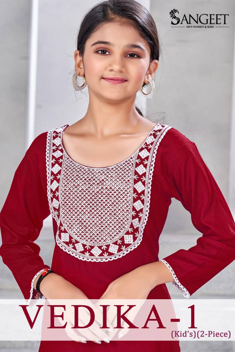 Sangeet Vedika Vol 1 Readymade Kids Wear Girls Kurti Collection