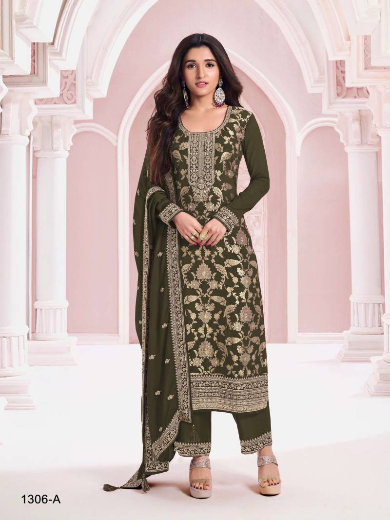 Tf 1306 A To 1306 C Embroidery Salwar Suit Collection