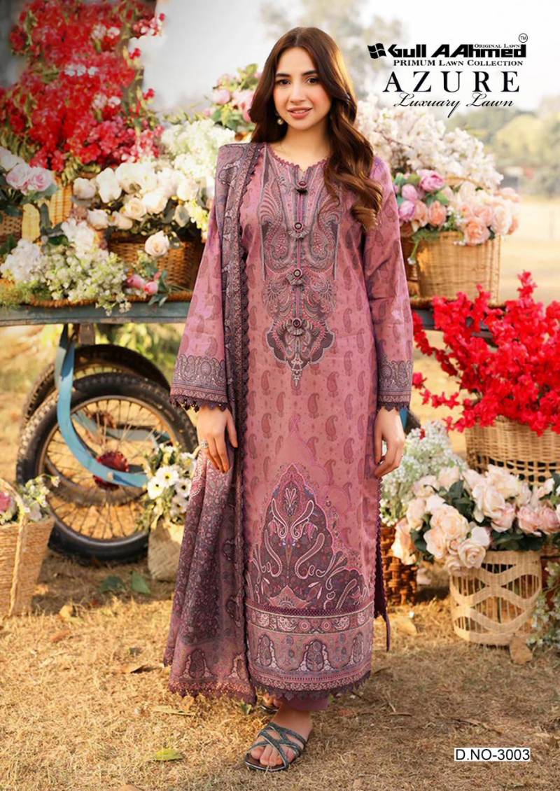 Gull Aahmed Azure Vol 3 Cotton Karachi Readymade Suits Collection