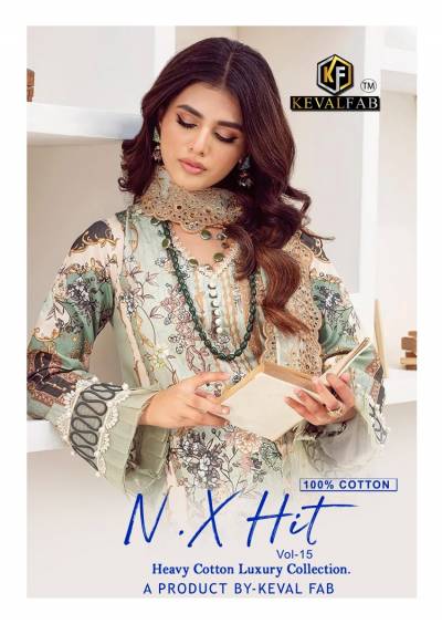 Keval Nx Hit Vol 15 Printed Karachi Cotton Dress Material Collection