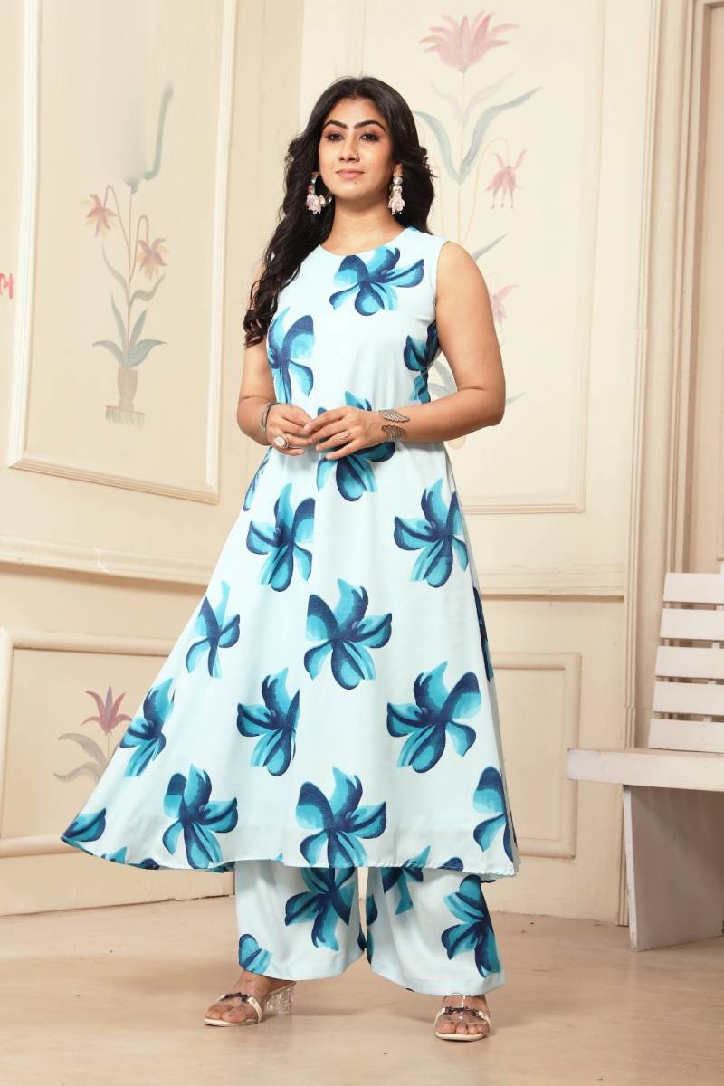 Ctz Laksmika Polyster Printed Kurti With Bottom Collection