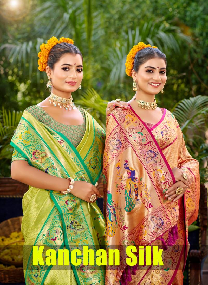 Bunawat Kanchan Silk Woven Wedding Wear Saree Collection