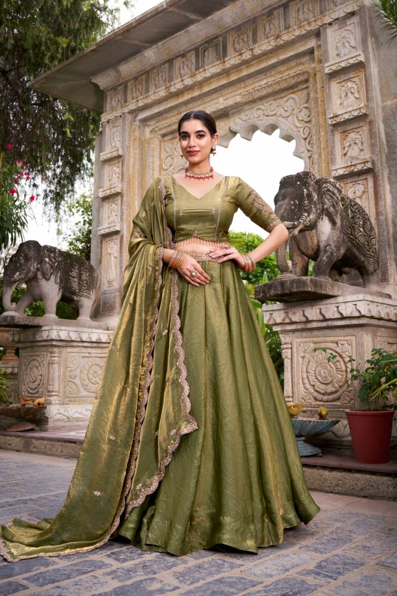 Taraa L 1440 Fendi Thread Worked Designer Lehenga Choli Collection