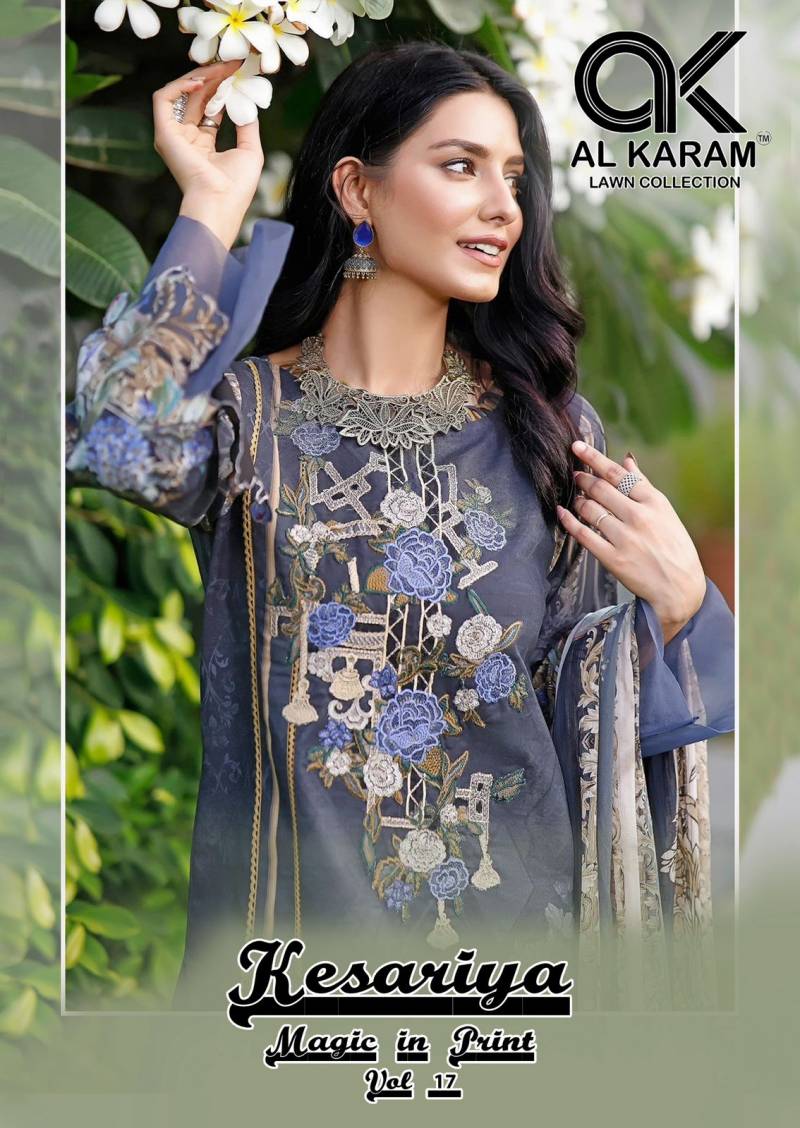 Al karam Kesariya Vol 17 Cambric Cotton Pakistani Dress Material Collection