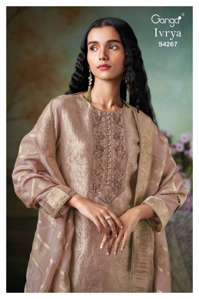 Ganga Ivrya 4267 Embroidery Work Salwar Suits Collection