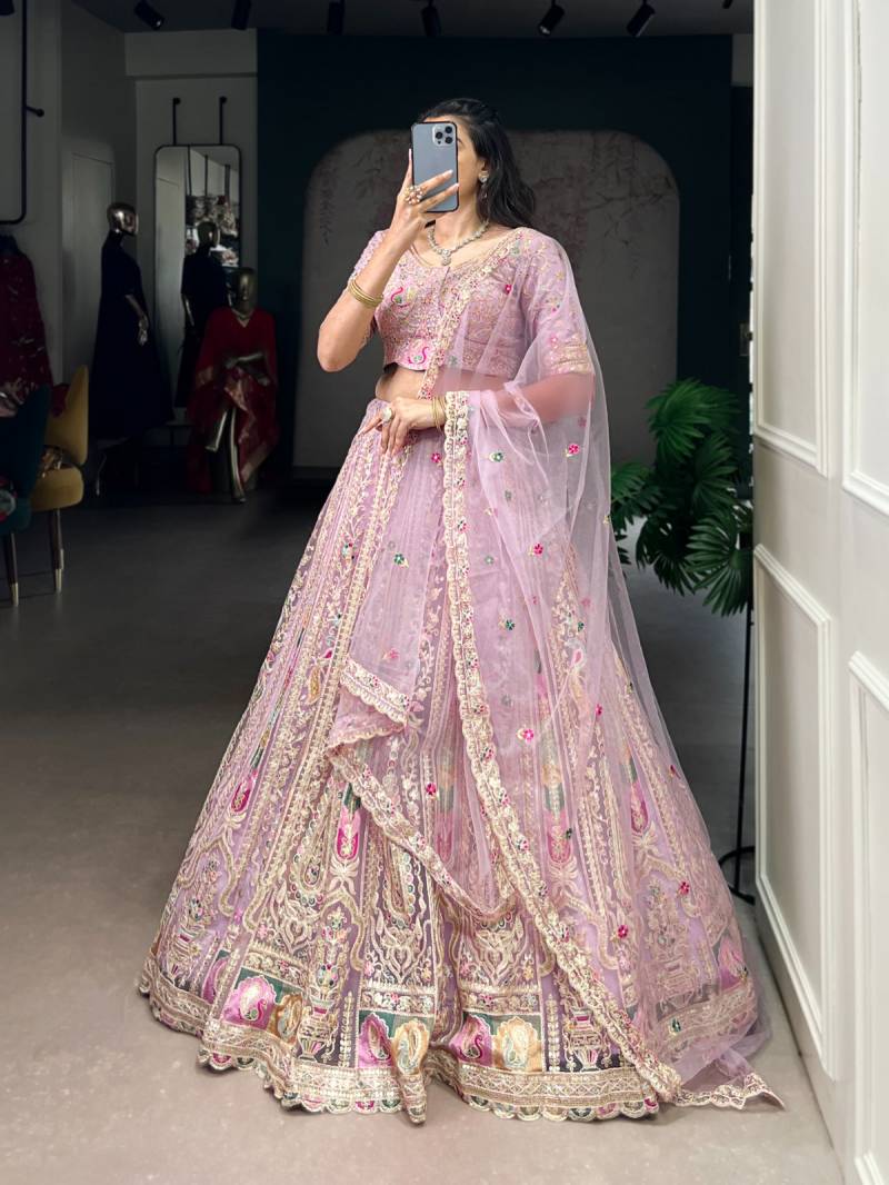 Taraa L 1453 Embroidery With Net Sequins Designer Lehenga Choli Collection