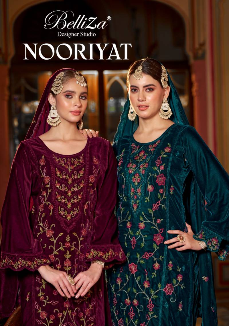 Belliza Nooriyat Vol 2 Velvet Designer Dress Material Collcetion