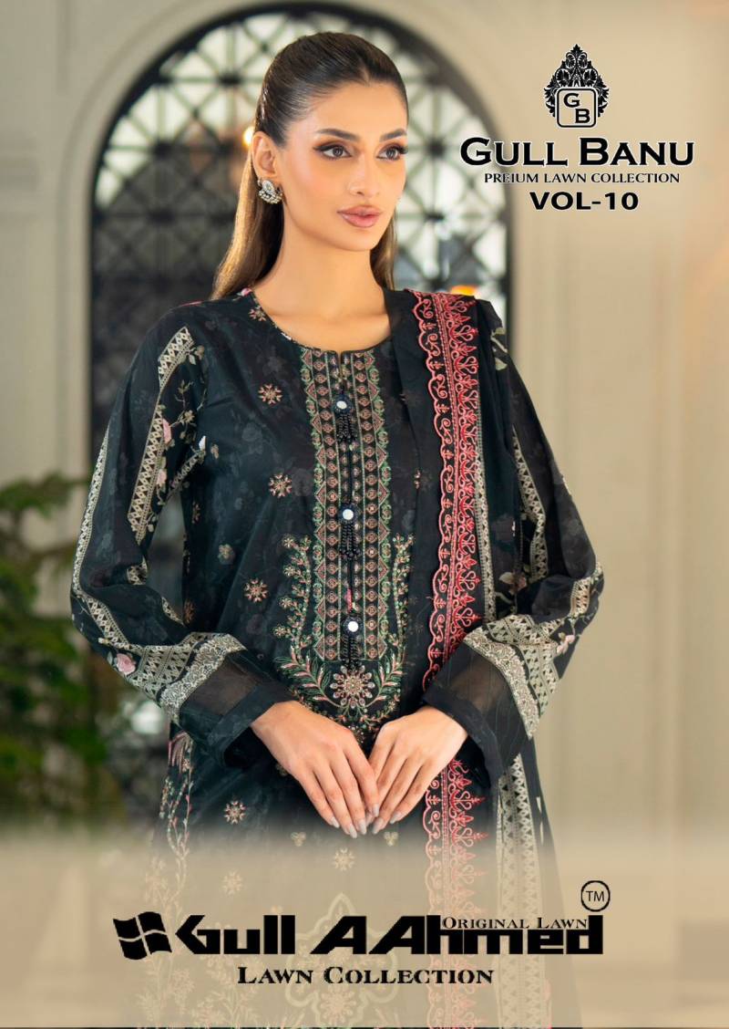 Gull A Ahmed Gull Banu Vol 10 Karachi Cotton Dress Material Collection
