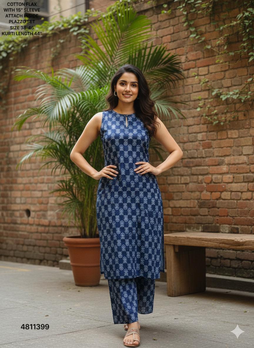 Naisha K 502 Cotton Kurti With Bottom Collection