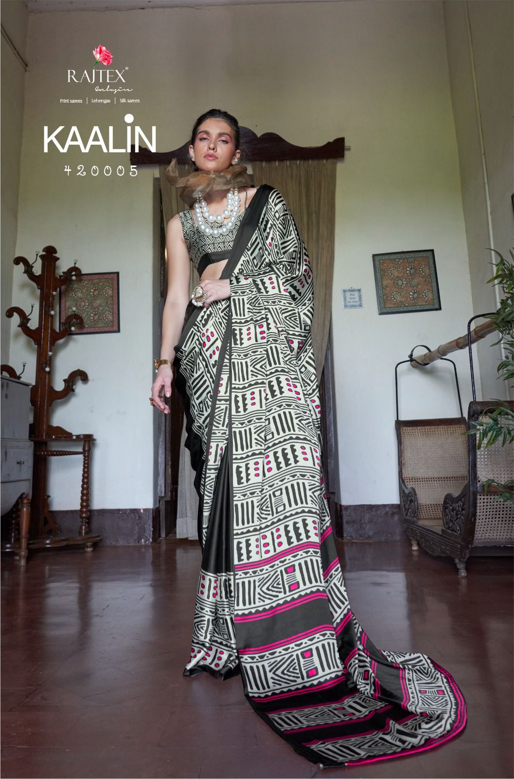 Rajtex Kaalin Modal Satin Daily Wear Printed Saree Collection
