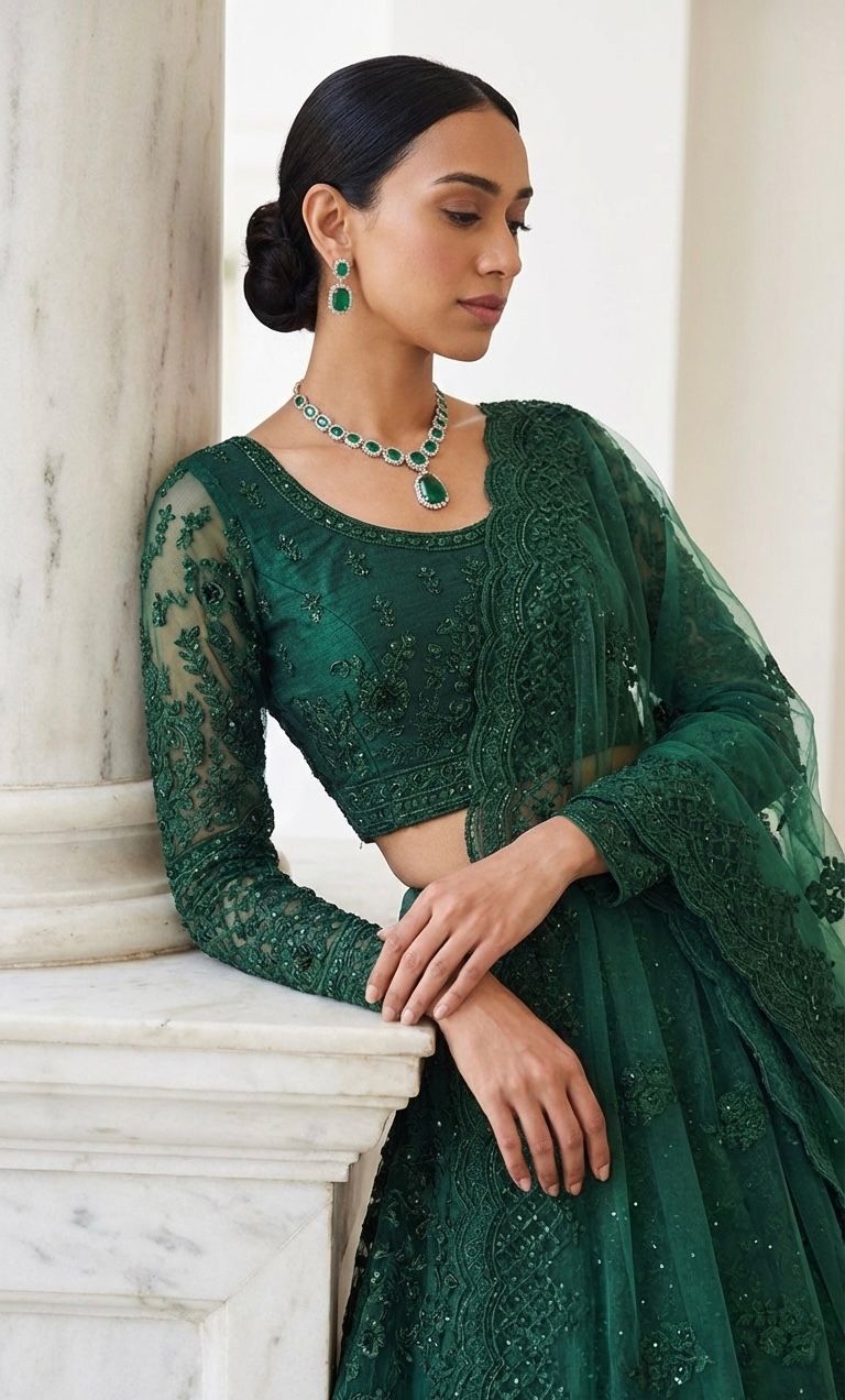 Alizeh Bridal Heritage Colours 1083 Net Designer Lehenga Choli Collection