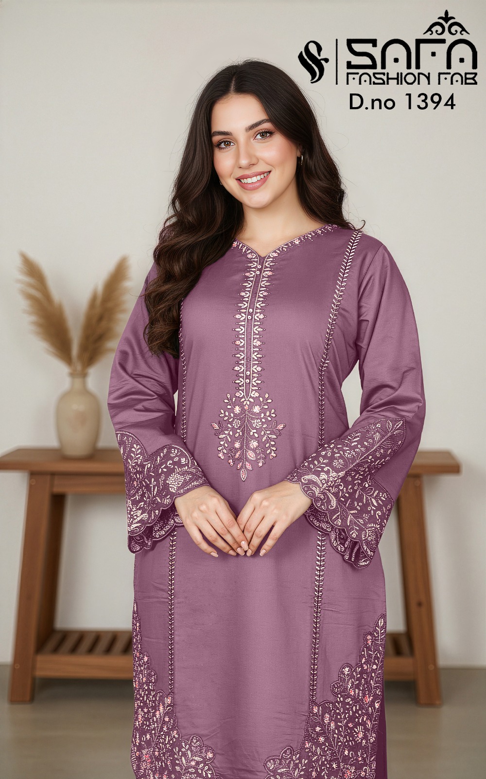 Safa Fashion Fab 1394 Cotton Blend Readymade Pakistani Suits Collection