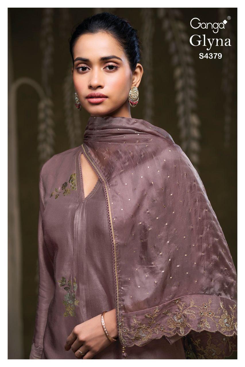 Ganga Glyna 4379 Bemberg Silk Designer Salwar Kameez Collection