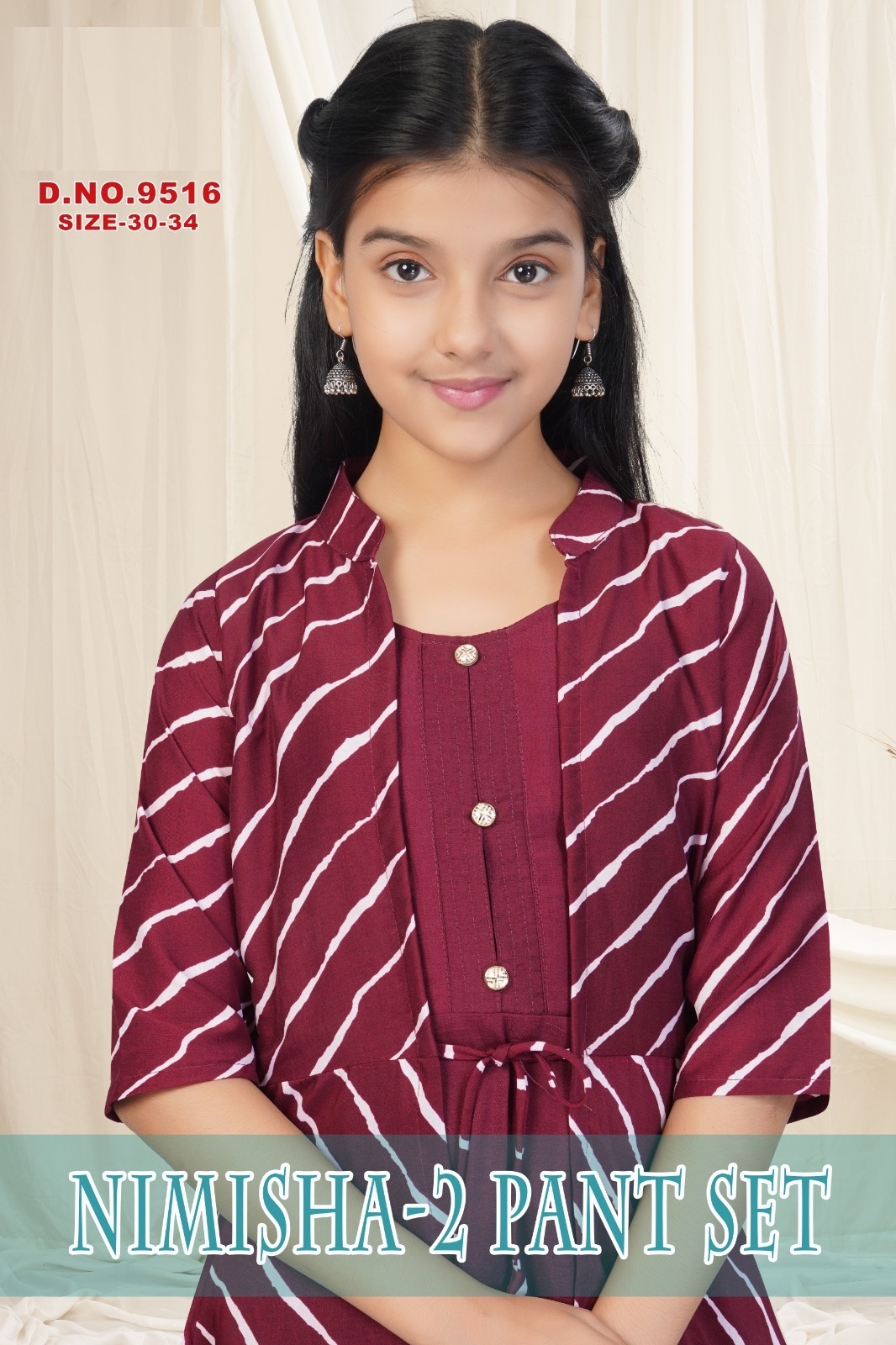 Nimisha Vol 2 Silk Kids Wear Kurti Bottom With Dupatta Set