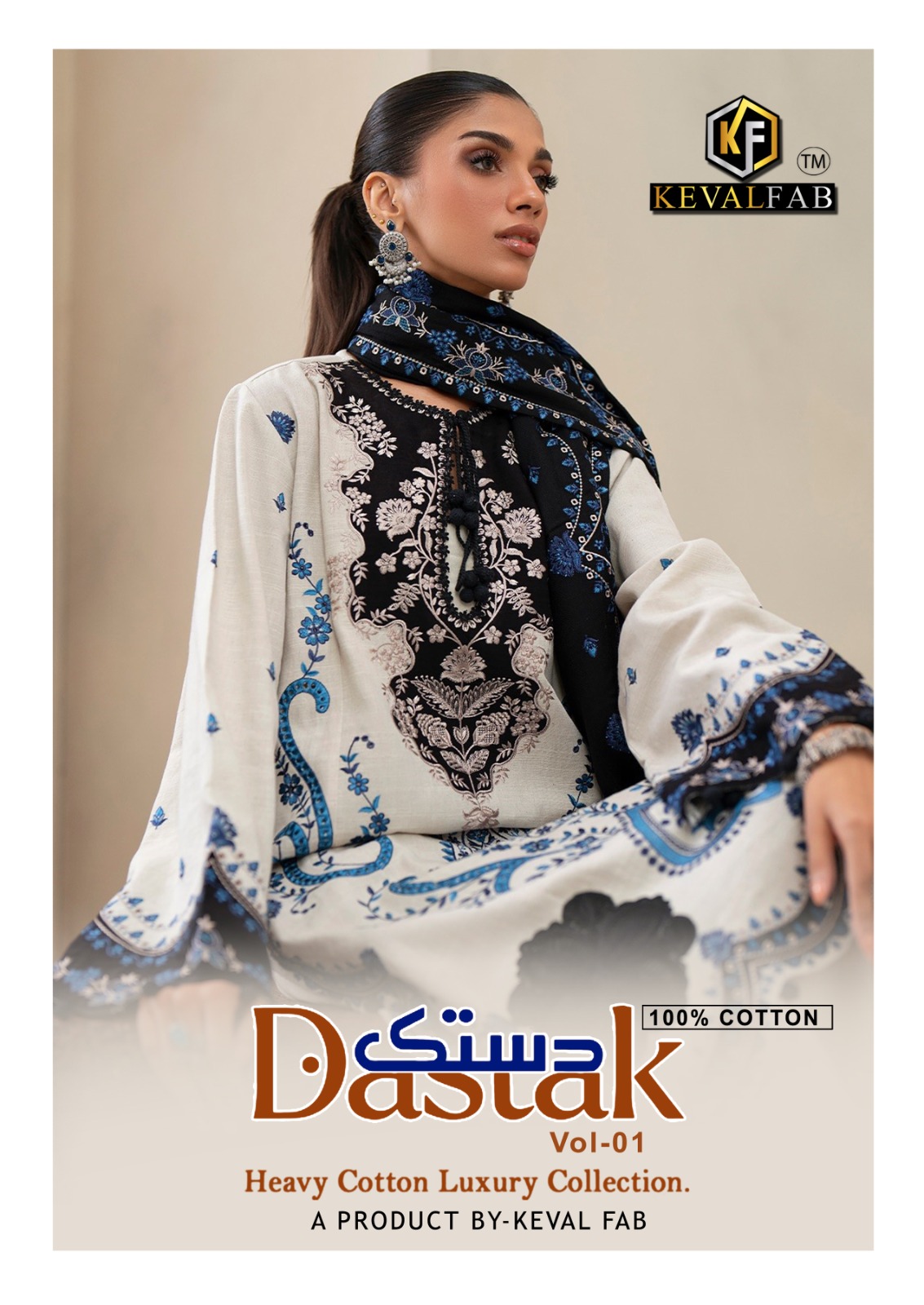 Keval Dastak Vol 1 Heavy Cotton Karachi Pakistani Dress Material