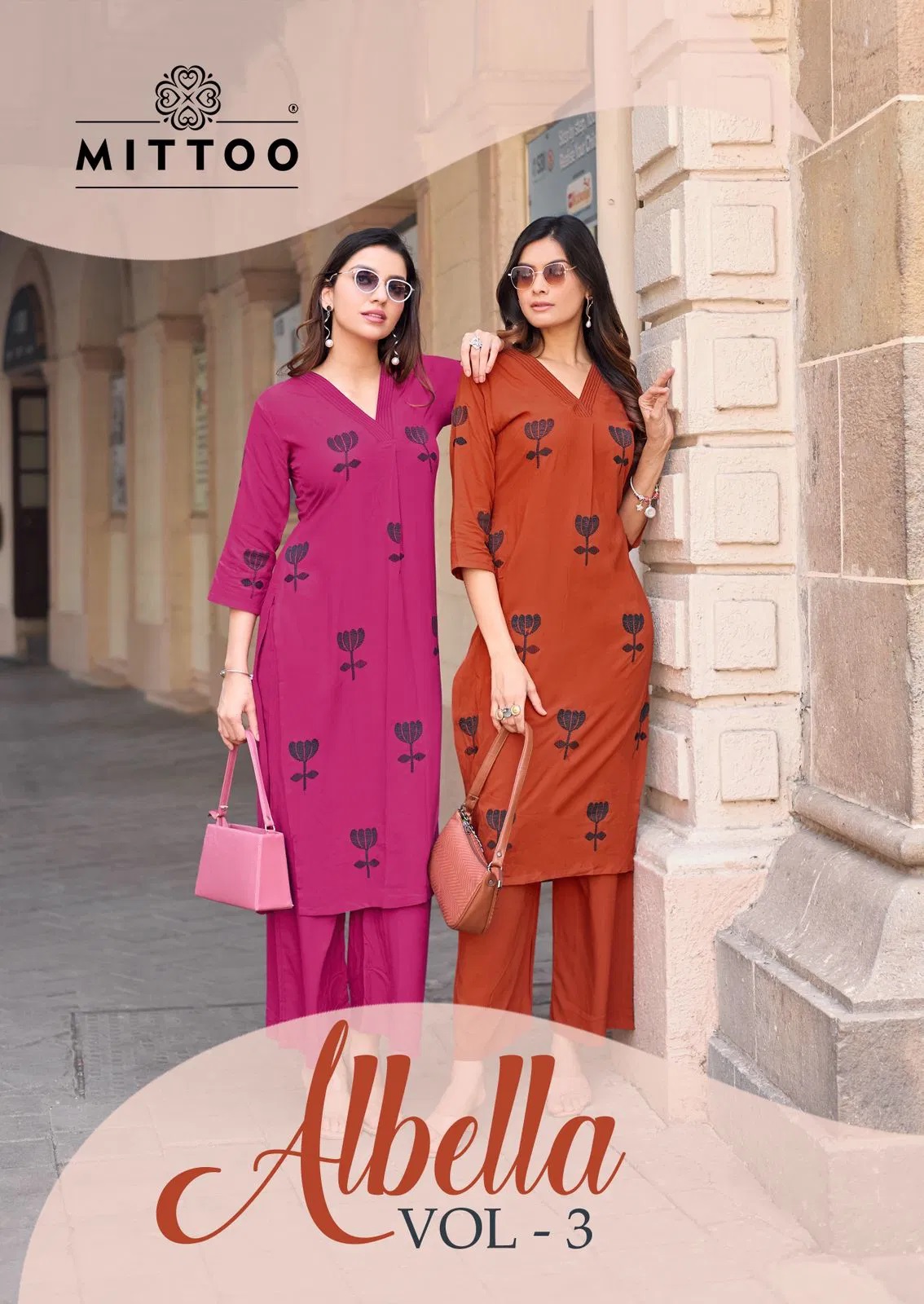 Mittoo Albella Vol 3 Threadwork Kurti And Bottom Collection