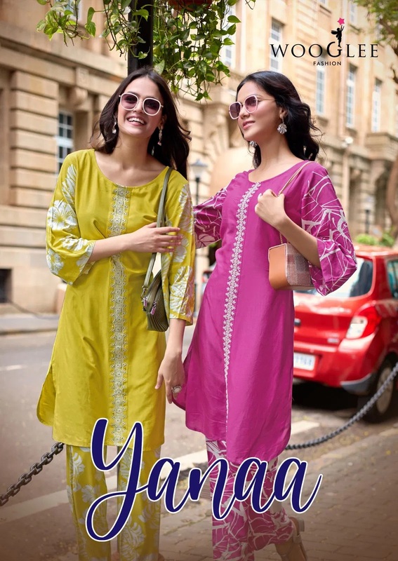 Wooglee Yanaa Threadwork Kurti And Bottom Collection