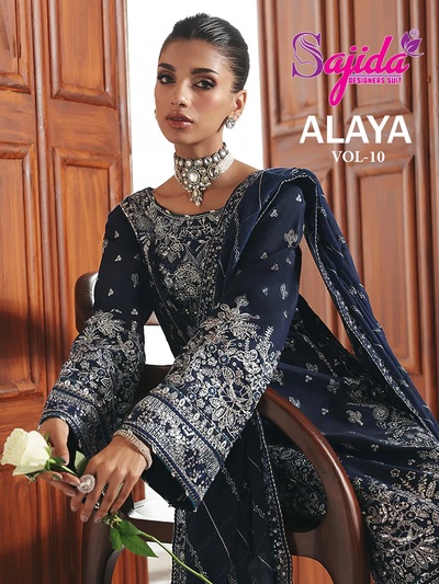 Sajida Alaya Vol 10 Embroidered Pakistani Salwar Kameez Collection