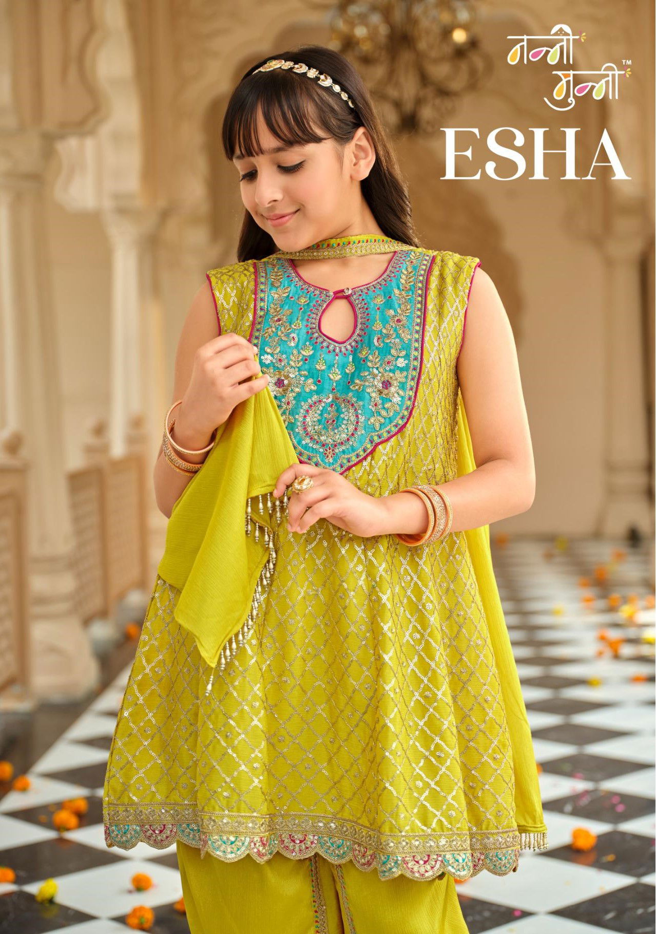 Nanni Munni Esha Embroidery Kids Girls Designer Salwar Suits