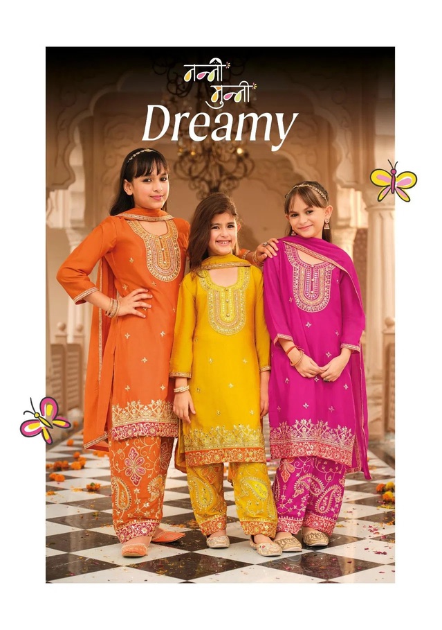 Nanni Munni Dreamy Embroidery Work Farshi Salwar Suits Collection