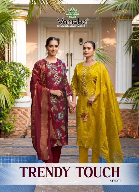 Vaniska Trendy Touch Vol 1 Printed Kurti With Pant And Dupatta