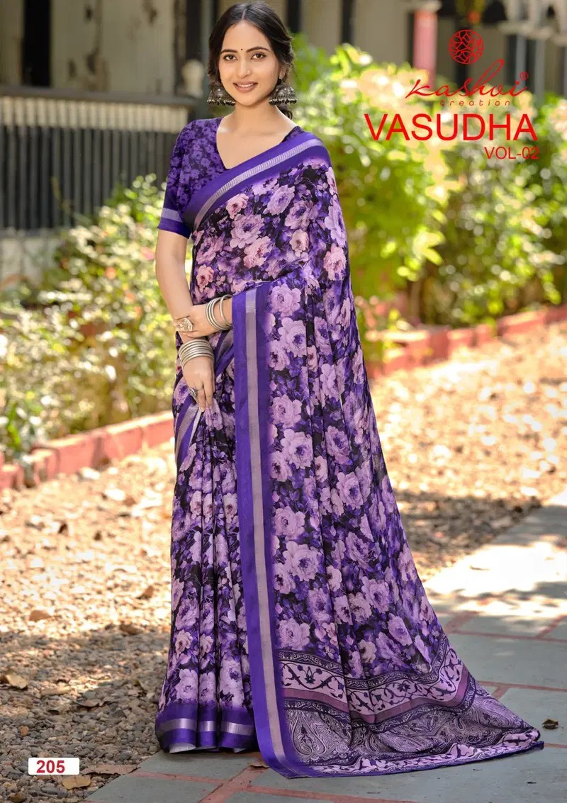 Kashvi Vasudha Vol 02 Printed Saree Collection