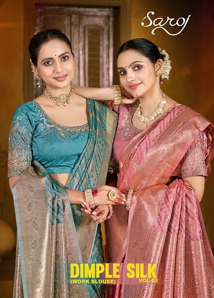 Saroj Dimple Silk Vol 2 Wedding Wear Saree Collection