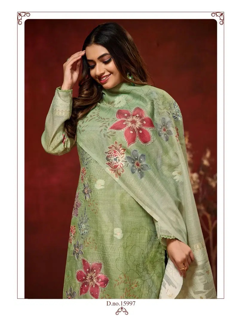 Ibiza Zarquash Pure Linen Printed Salwar Kameez Collection