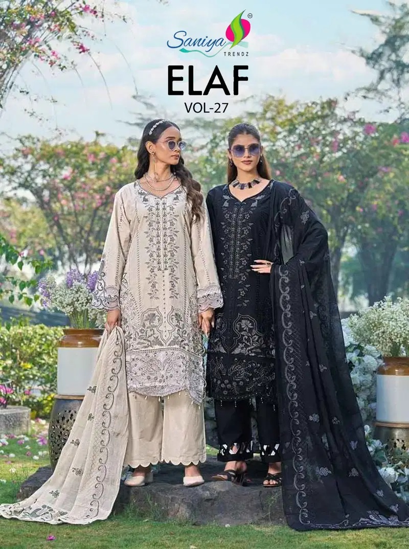 Saniya Elaf Vol 27 Chikankari Worked Pakistani Salwar Kameez
