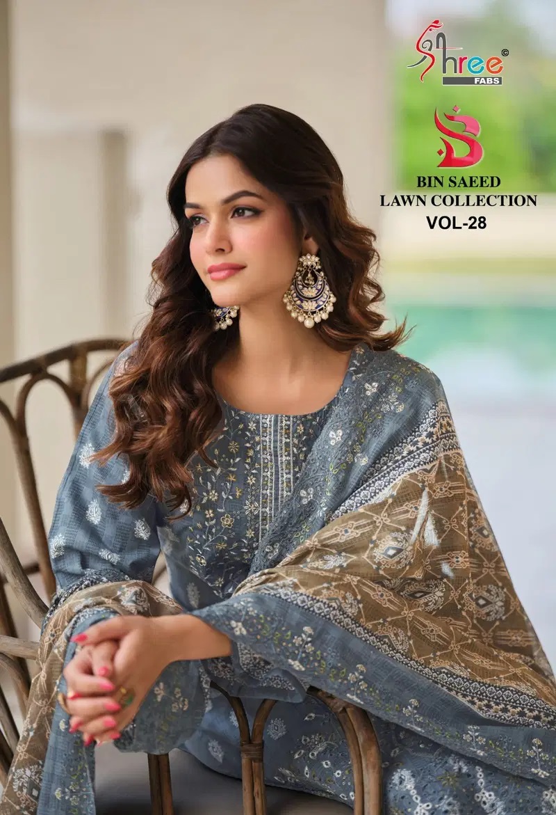 Shree Bin Saeed Lawn Collection Vol 28 Cotton Pakistani Suit
