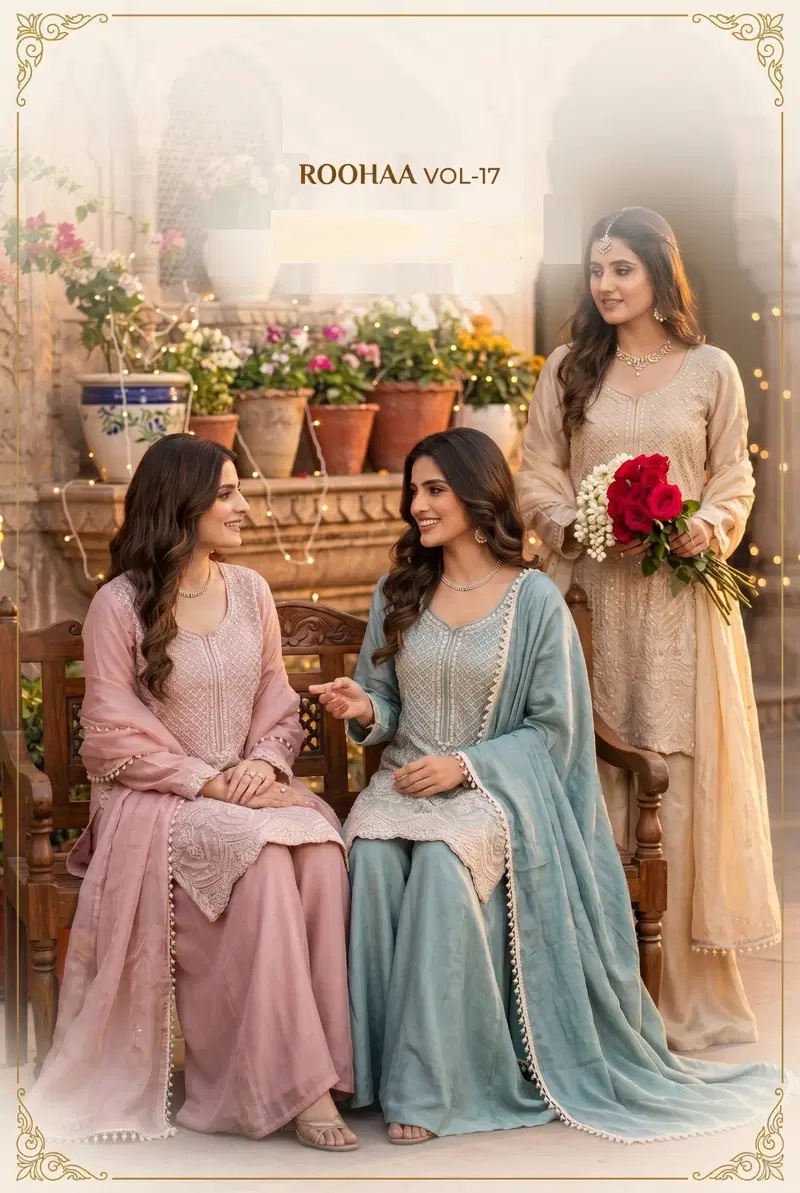 Roohaa Vol 17 Beads Worked Salwar Kameez Collection