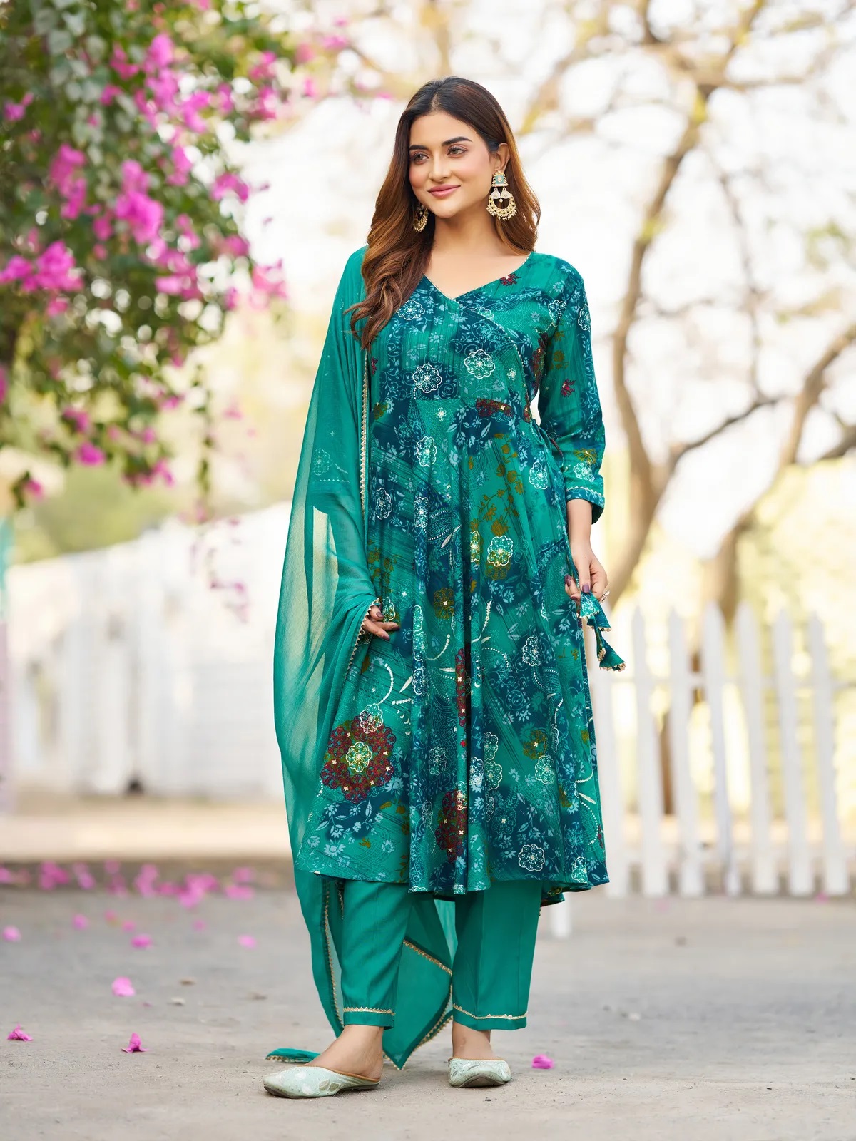 Dhruvi 433 Printed Kurti Pant And Dupatta Collection