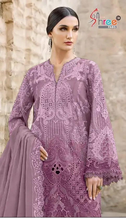 Shree Sf 5615 A To D Chiffon Embroidered Work Pakistani Salwar Suits
