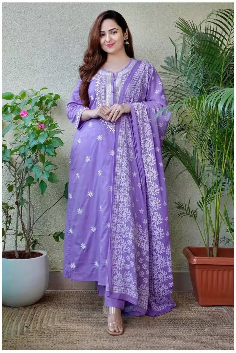 Dhruvi 442 Viscose Festive Wear Kurti Pant Set With Dupatta