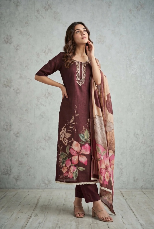 Roohaa Vol 29 Cotton Hand Work Kurti Bottom With Dupatta